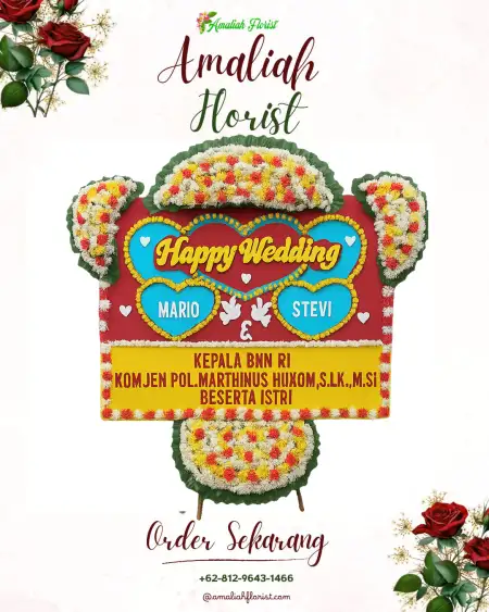 Papan Bunga Pernikahan Srigading